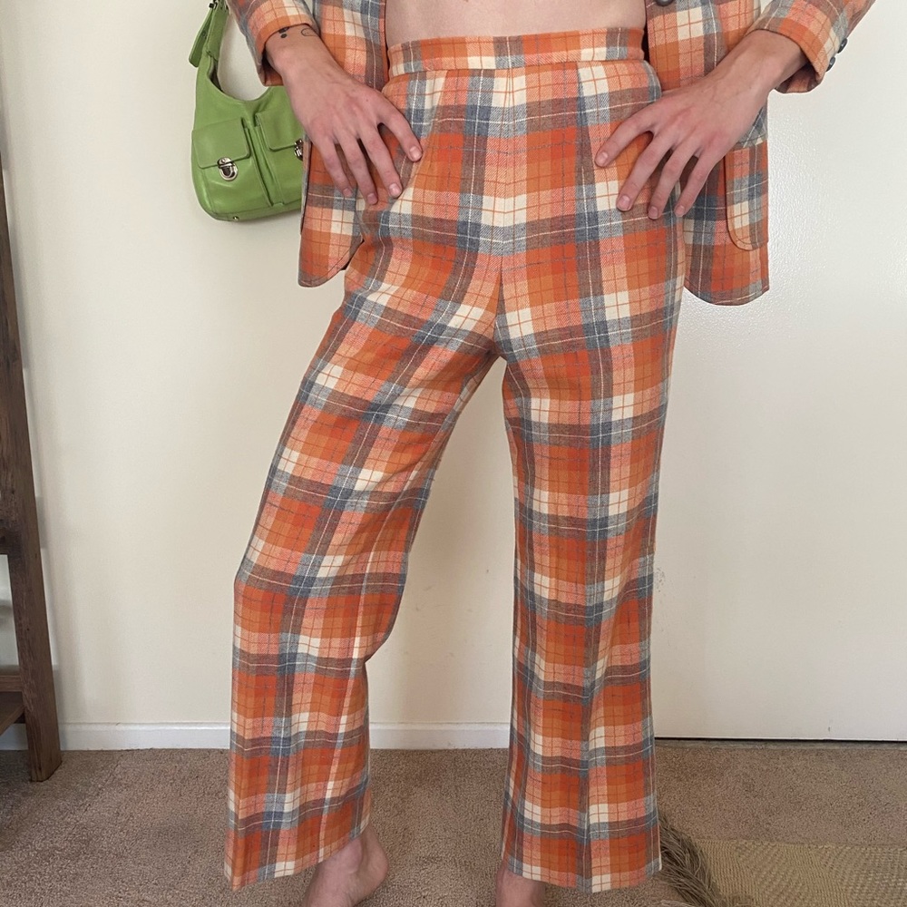 VINTAGE 70s PENDLETON WOOL WOMENS PLAID SUIT - Picture 16 of 16